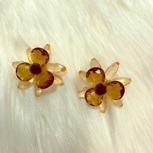 Kate Spade Blooming Brilliant Stud Earrings Peach